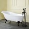 Aqua Eden 61.56 L, 30.5 W, White/Matte Black, Cast Iron NHVCTND653129B0 - alternate 2